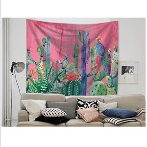 Cactus Tapestry w/colored background